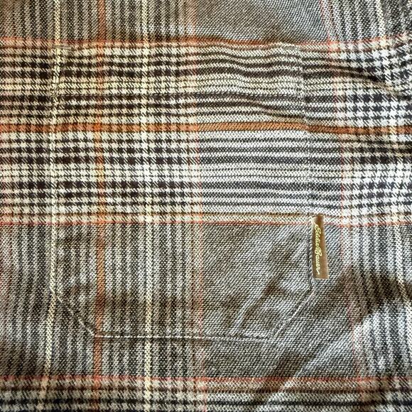 Eddie Bauer Plaid Flannel Shirt M Blue Classic Utility Farmcore Outdoor Rustic - Picture 4 of 12